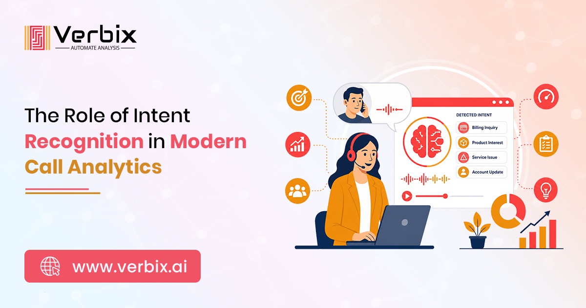 AI intent recognition analyzing customer conversations in modern call analytics systems