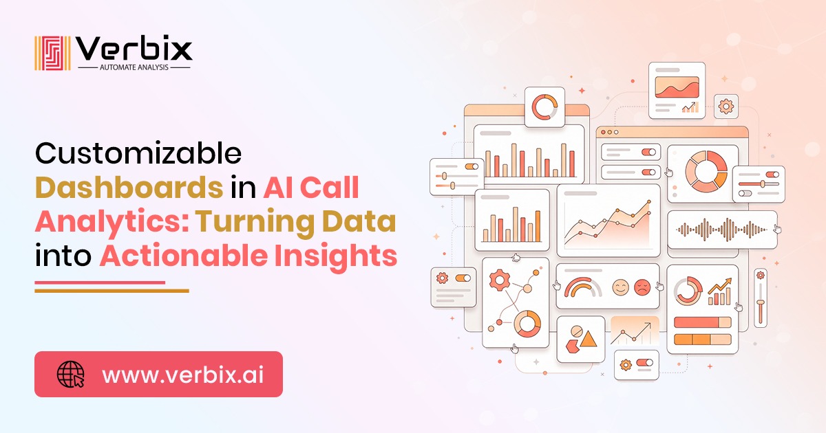 Customizable AI call analytics dashboard displaying call performance, sentiment analysis, and actionable business insights.