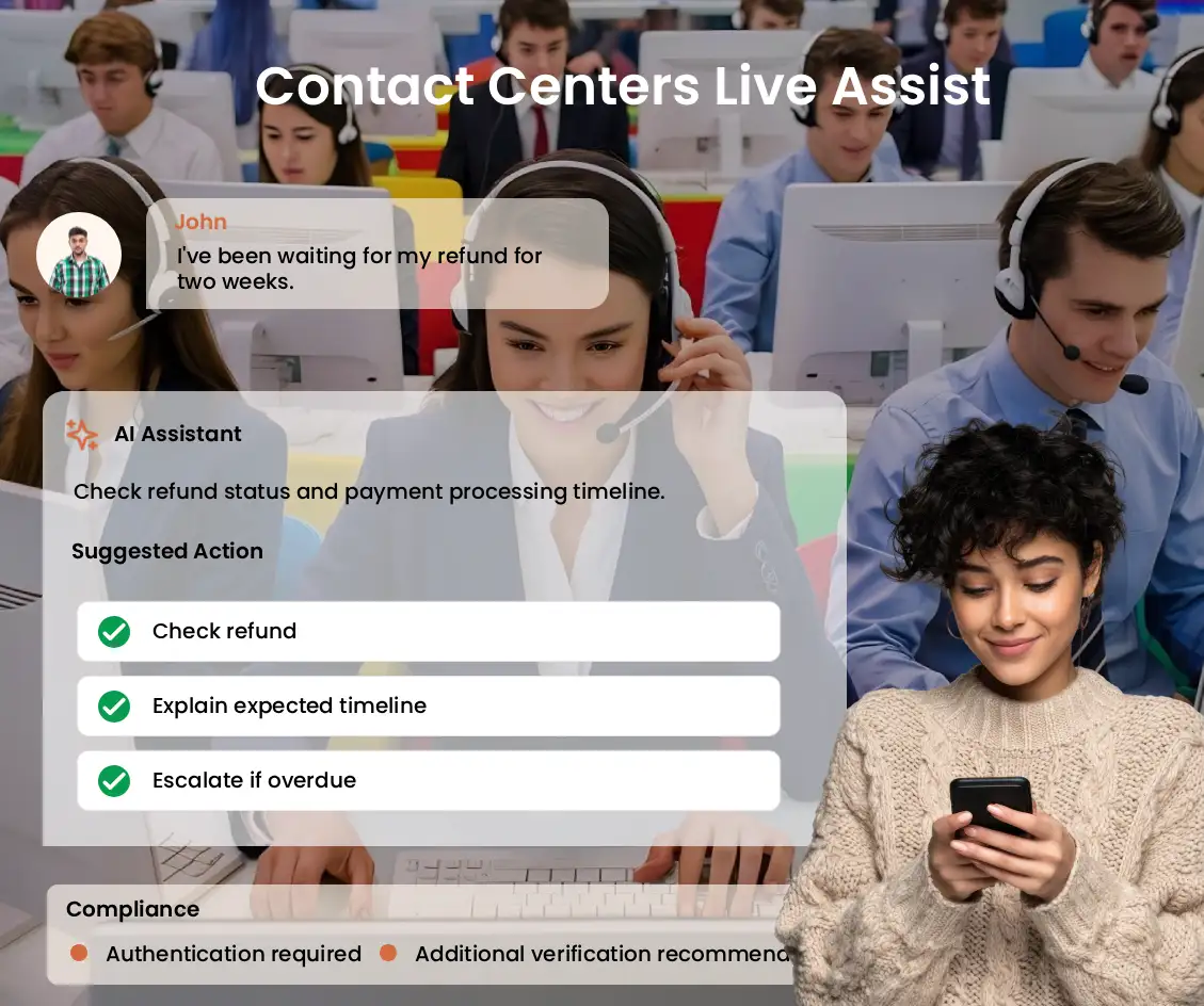 Contact Center Live Assist AI Customer Support