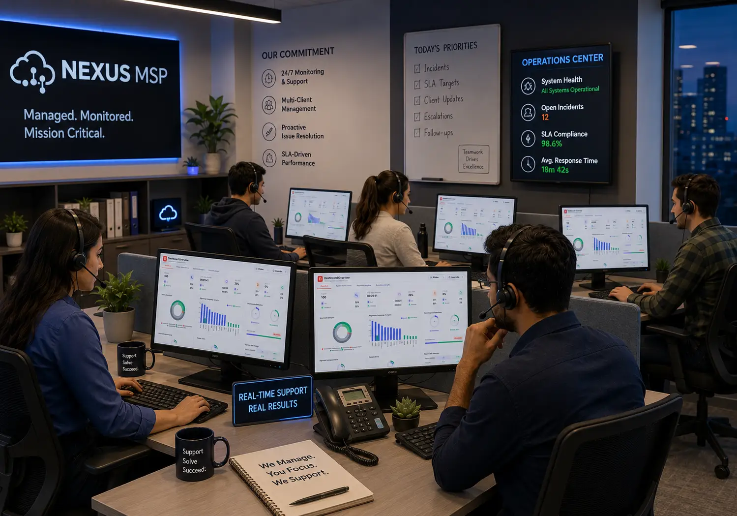 Managed Service Providers remote support dashboard.