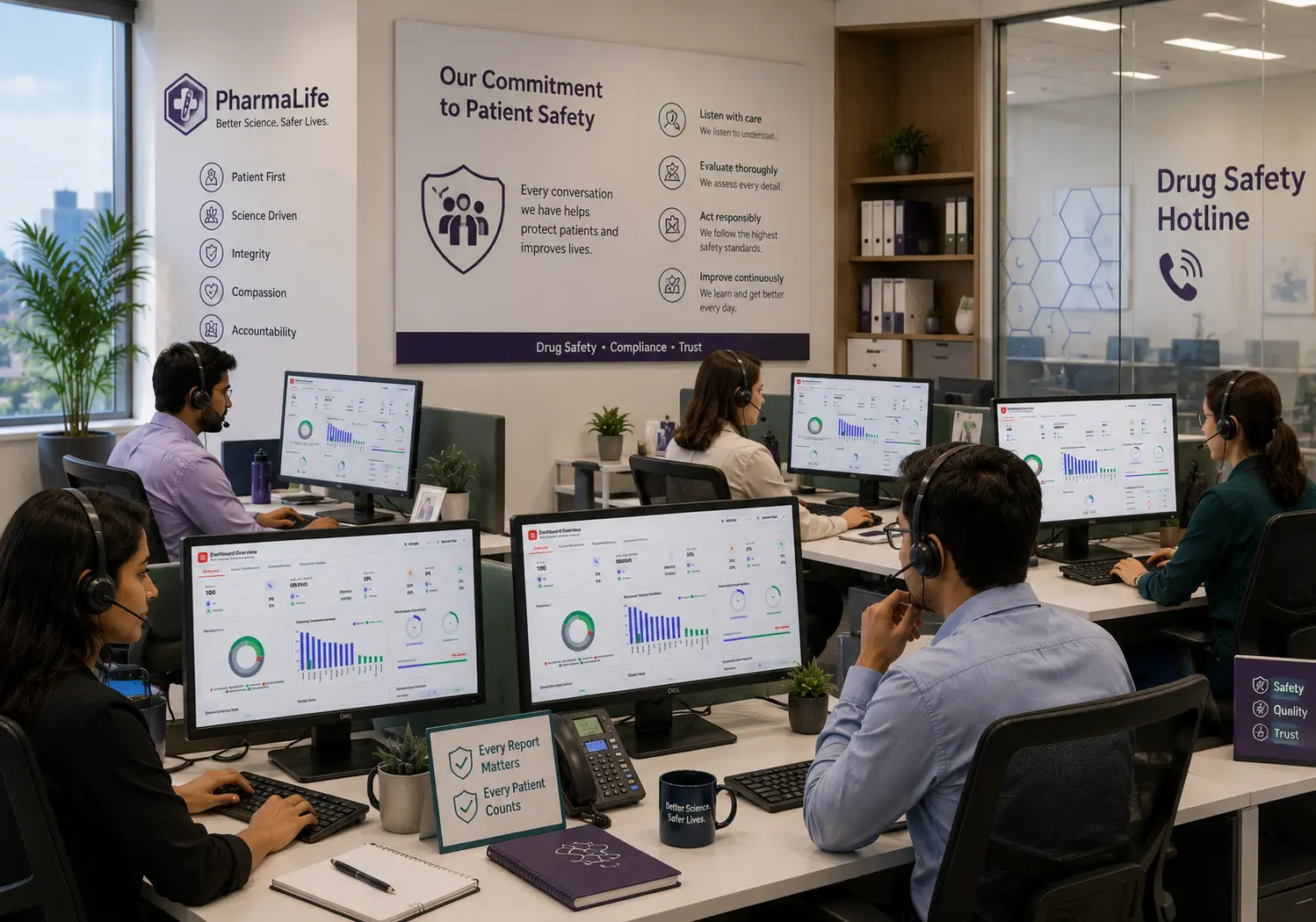 AI call analytics for pharmaceutical manufacturers.
