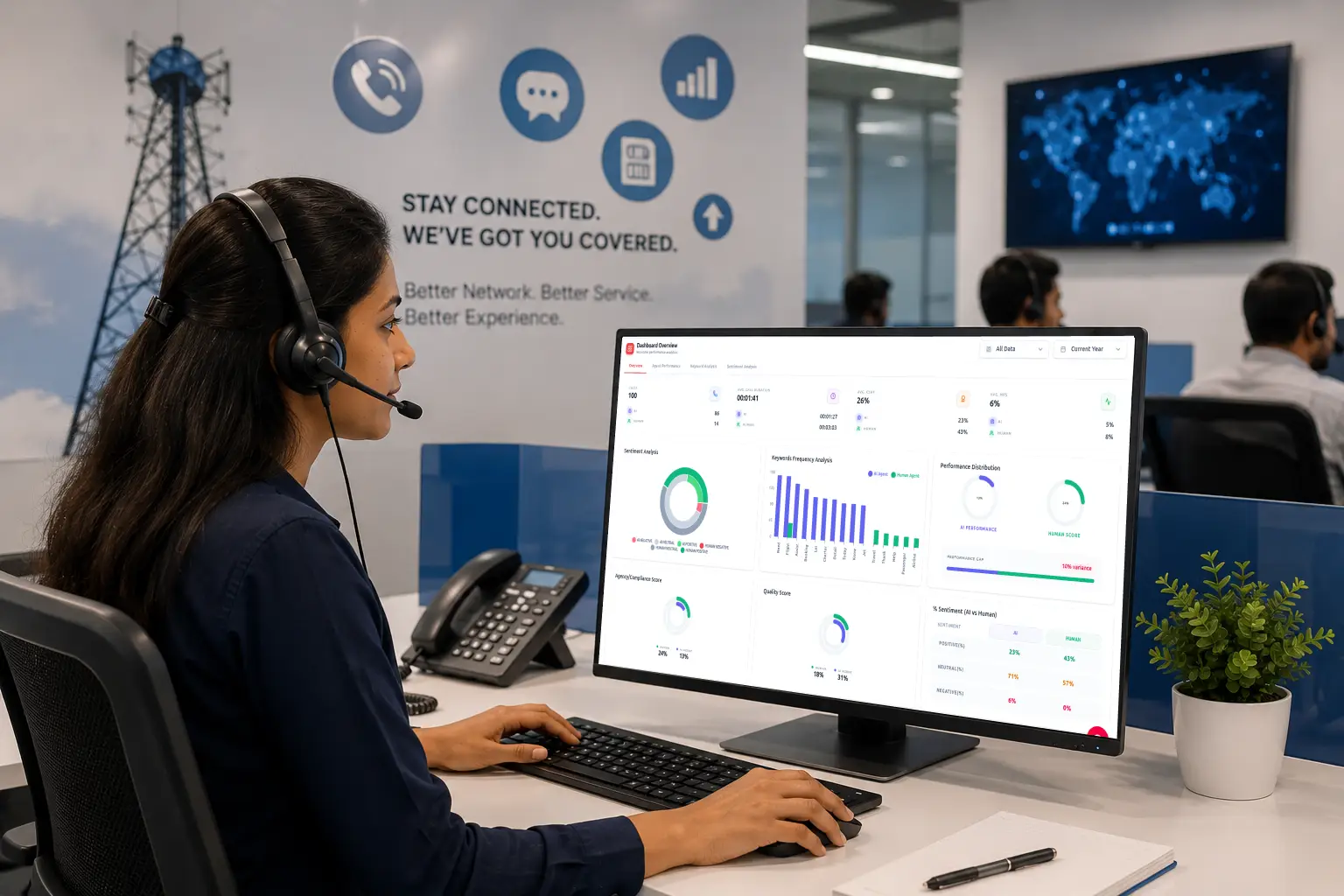 Mobile network operator tracking billing, SIM activation and retention